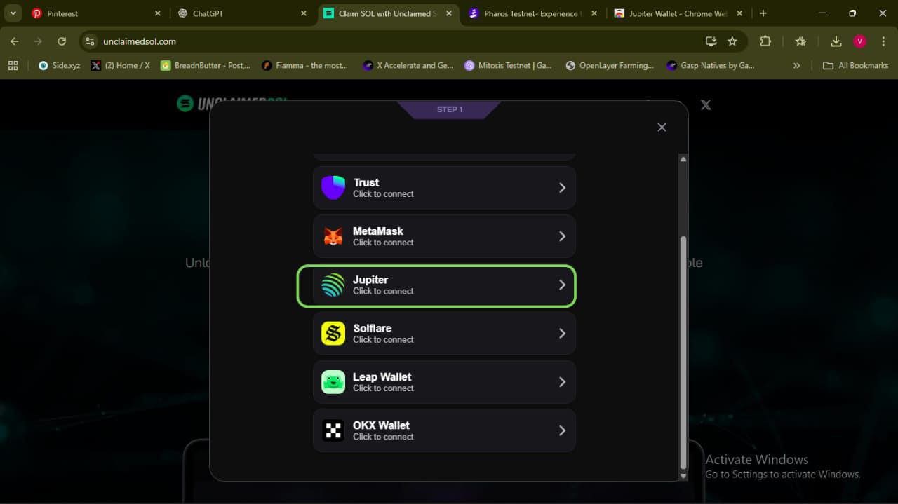 jupiterwallet Mobile Search Address Bar