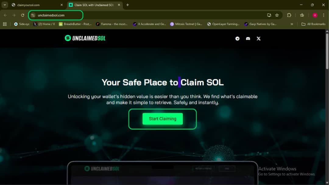 Phantom Web Start Claiming