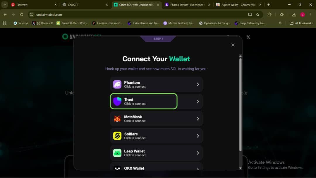 trustwallet Mobile Search Address Bar