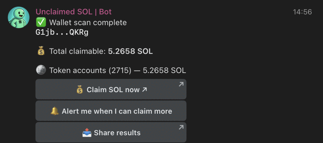 Telegram Bot Scan Results